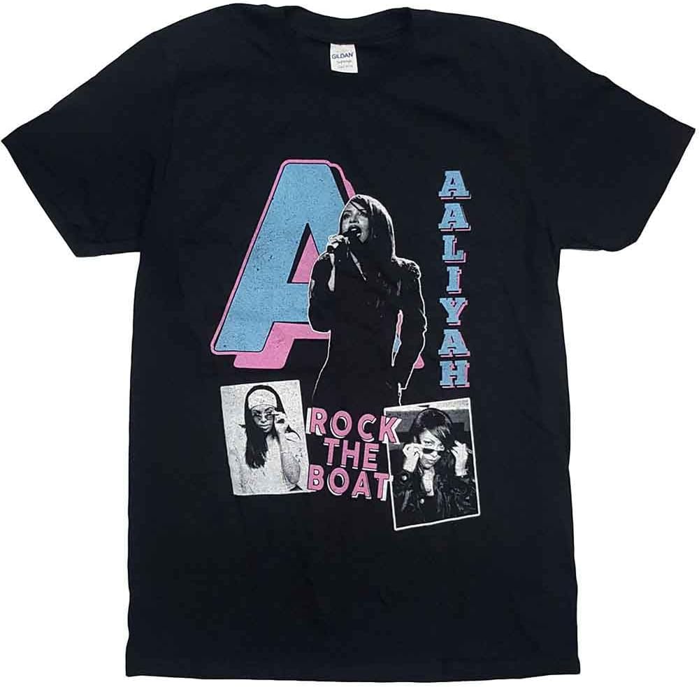 Aaliyah Unisex T-Shirt: Rock The Boat (Black) Size XL product image 1