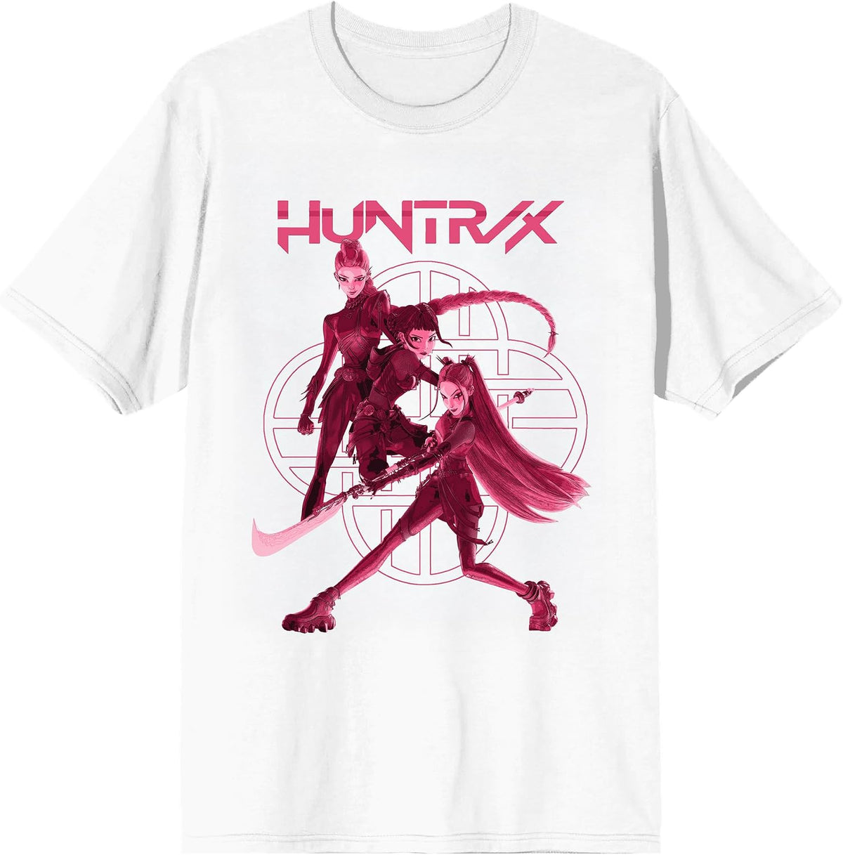 Kpop Demon Hunters Huntrix Stacked on White Short Sleeve product image 1