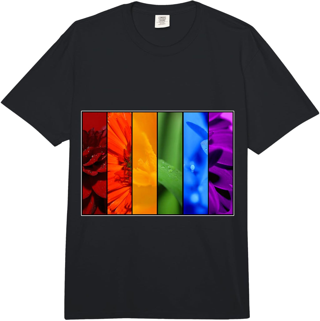 Flowers Colors Rainbow Comfort Adult Heavyweight T-Shirt product image 1