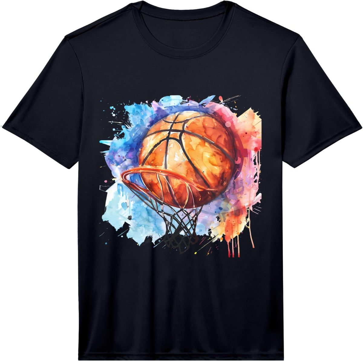 Basketball Colourful Lover Watercolor Drawing Performance product image 1