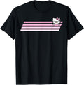 Hello Kitty Nerd Glasses Retro Stripe Tee Shirt T-Shirt product image 1