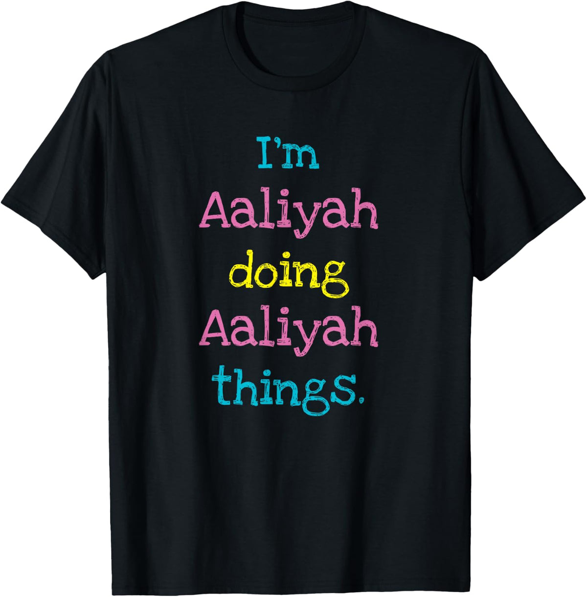 Aaliyah Cute Personalized Text Kids Gift Top for Girls product image 1
