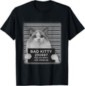Bad Kitty Mug Shot - Funny Ragdoll Cat Lover T-Shirt
