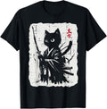 Black Cat Samurai Japanese Katana Kimono Art Women Girls product image 1